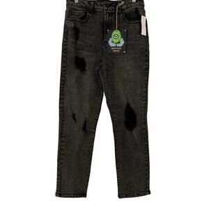 Indigo Rein Juniors Black High Waist Distressed Jeans Size 11
